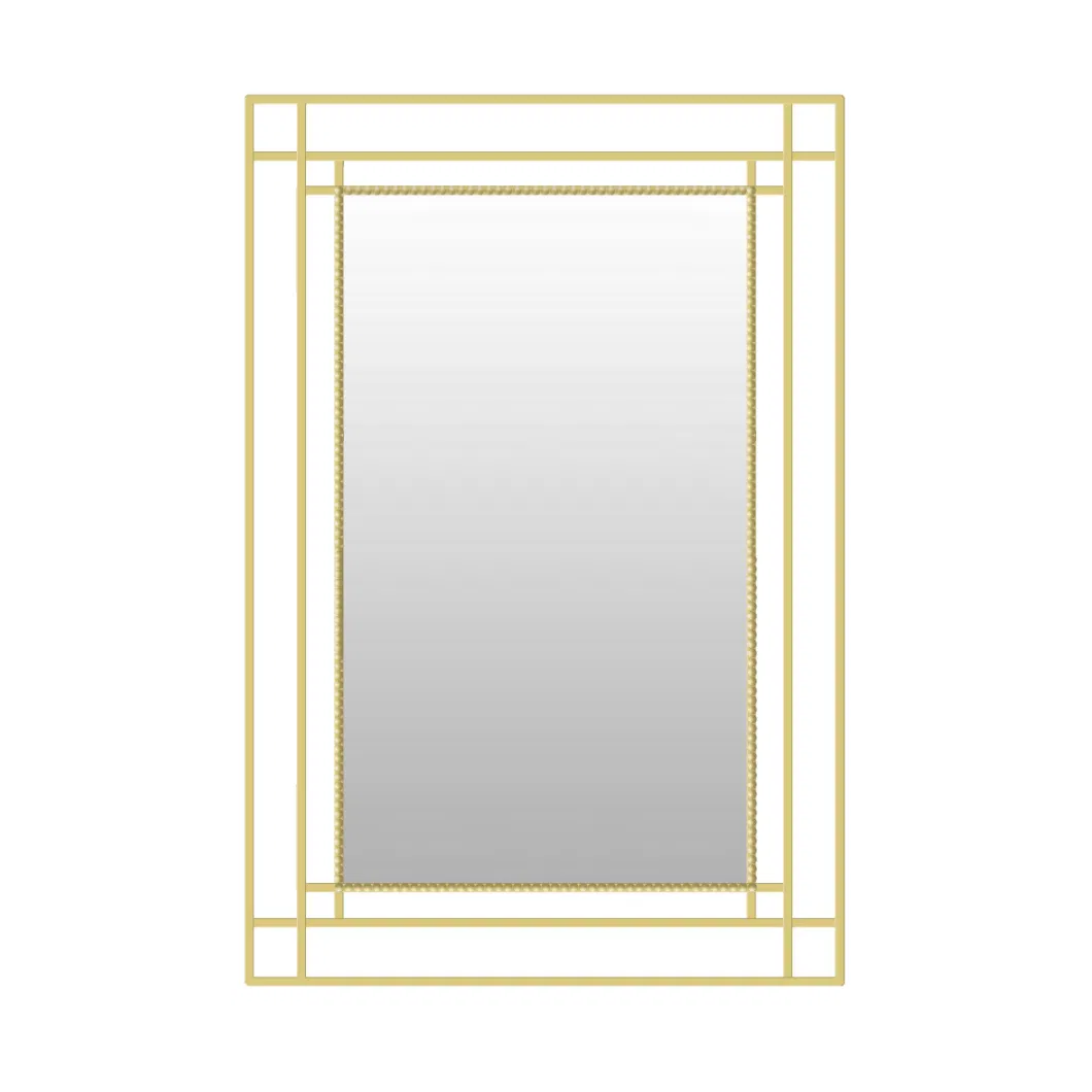 2022 Top Selling Large Gold Metal Framed Mirror Rectangluar Bathroom Mirror