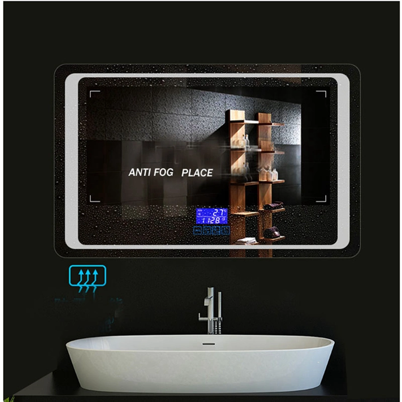 Bluetooth Defogger LED Wall Bathroom Smart Float Decorative Vanity Mirror